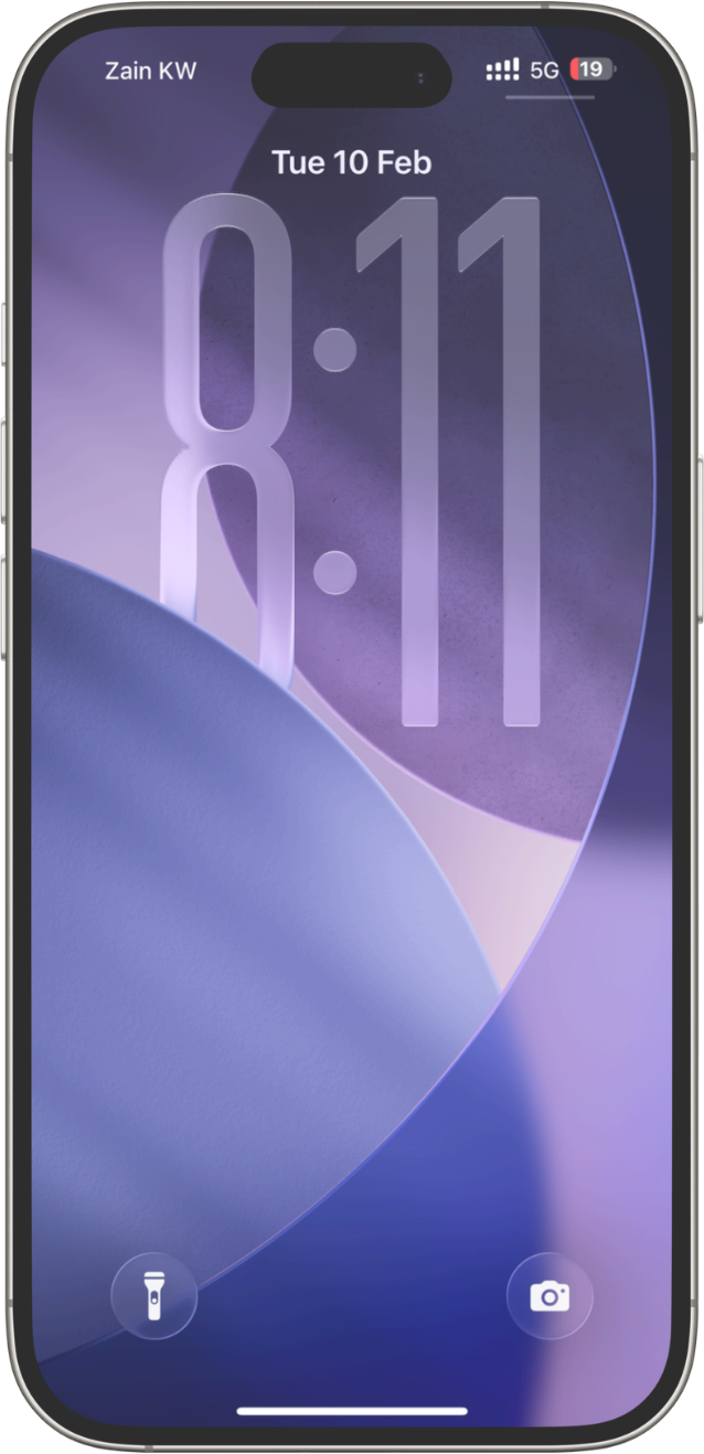 Phone showing wallet lock screen